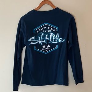 Men’s Small Navy Long-Sleeve Salt Life T-Shirt